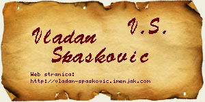 Vladan Spasković vizit kartica